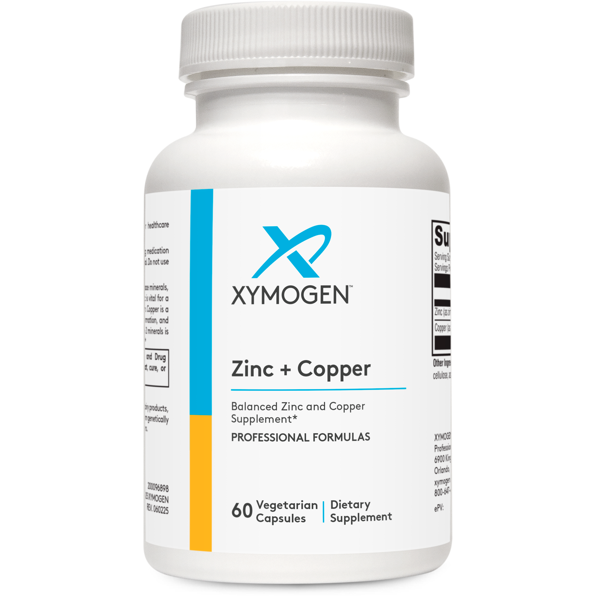 CRDP原料　5g Zinc + Copper 60 Capsules | XYMOGEN